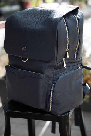 KENZIE Leather Backpack - Black or Midnight Blue