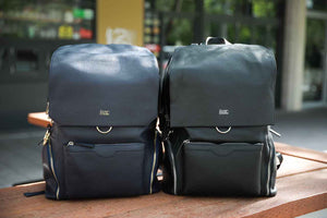 KENZIE Leather Backpack - Black or Midnight Blue