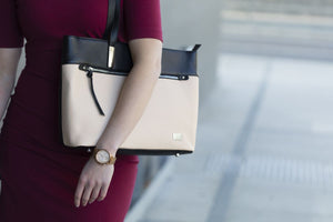 Sofia Work Handbag - Black/Blush